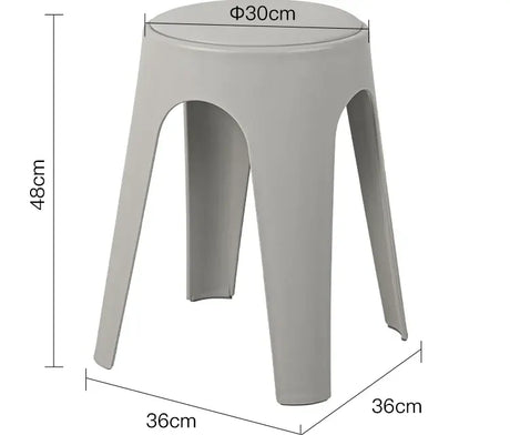 ABOUT WHITE Esmira Nordic Thickened Plastic Small Stool from ABOUT WHITE