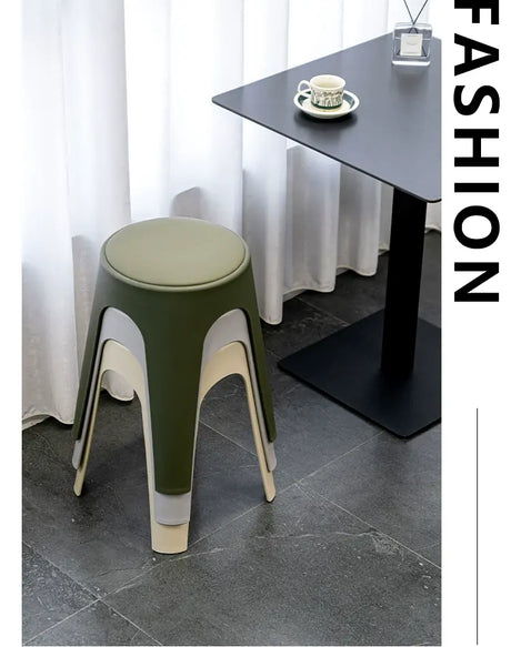 ABOUT WHITE Esmira Nordic Thickened Plastic Small Stool from ABOUT WHITE