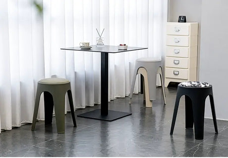 ABOUT WHITE Esmira Nordic Thickened Plastic Small Stool from ABOUT WHITE