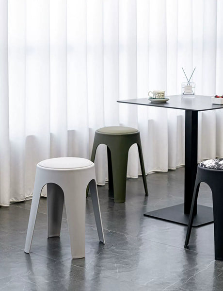 ABOUT WHITE Esmira Nordic Thickened Plastic Small Stool from ABOUT WHITE
