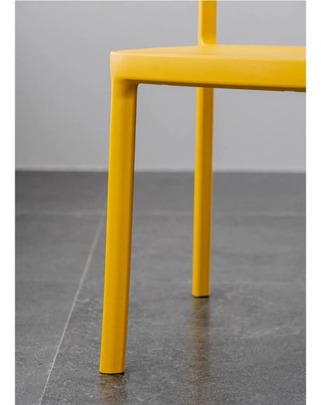 ABOUT WHITE Evangeline Minimalist Plastic Chair for Small Spaces from ABOUT WHITE