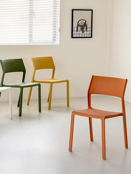 ABOUT WHITE Fernanda Minimalist Stackable Dining Chair from ABOUT WHITE