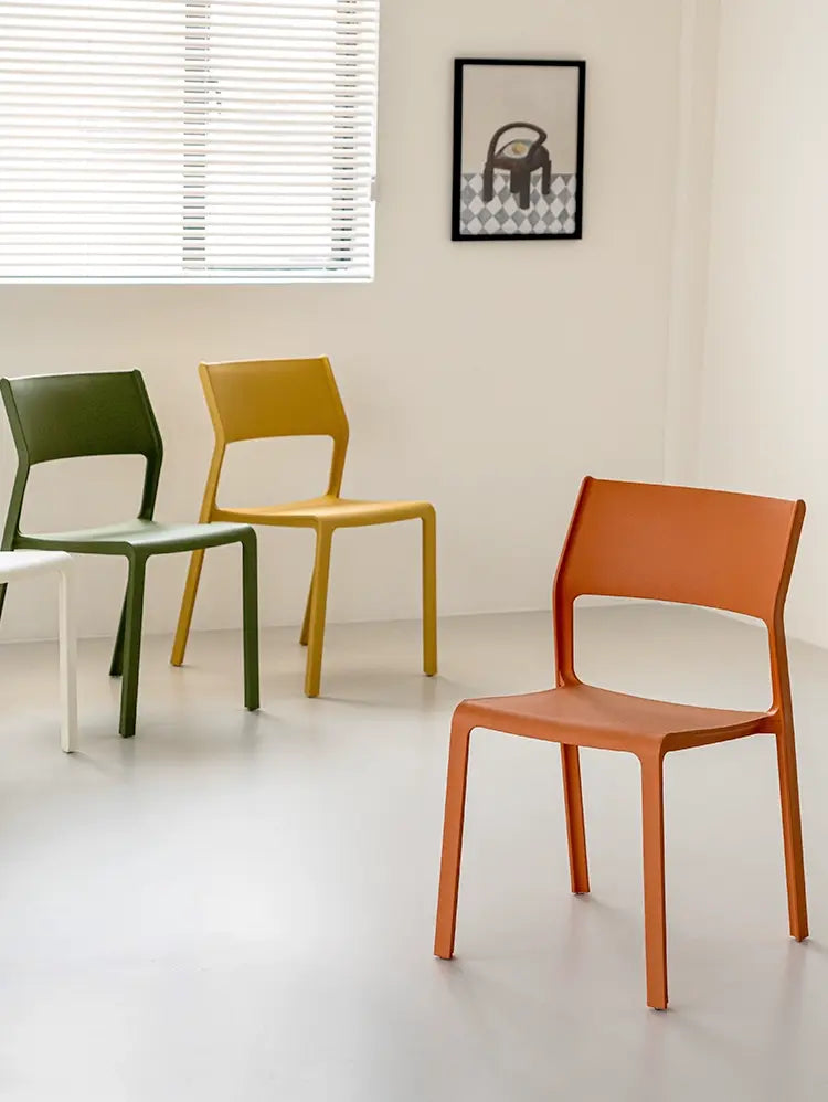 ABOUT WHITE Fernanda Minimalist Stackable Dining Chair from ABOUT WHITE