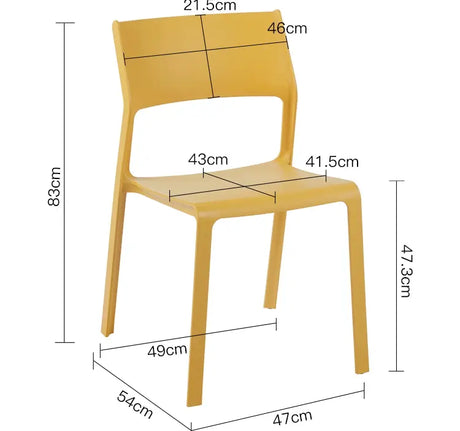 ABOUT WHITE Fernanda Minimalist Stackable Dining Chair from ABOUT WHITE