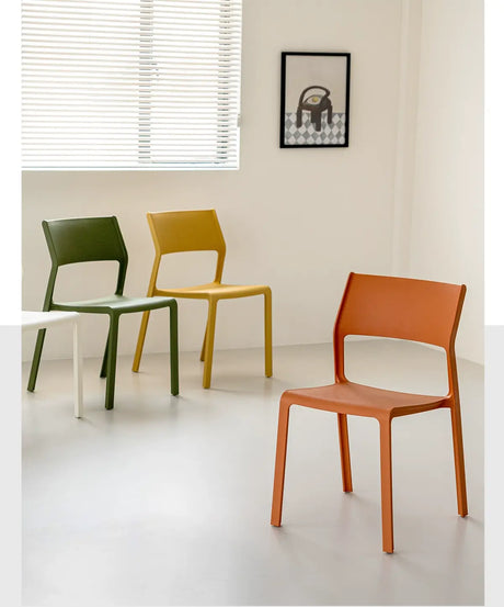 ABOUT WHITE Fernanda Minimalist Stackable Dining Chair from ABOUT WHITE