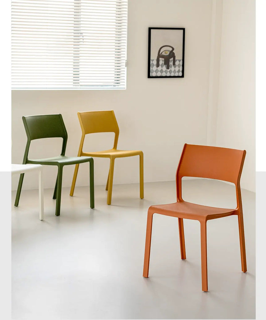 ABOUT WHITE Fernanda Minimalist Stackable Dining Chair from ABOUT WHITE