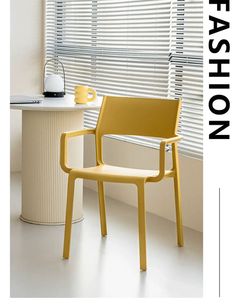 ABOUT WHITE Fernanda Minimalist Stackable Dining Chair from ABOUT WHITE