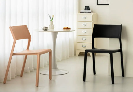 ABOUT WHITE Fernanda Minimalist Stackable Dining Chair from ABOUT WHITE