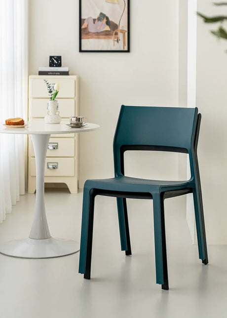 ABOUT WHITE Fernanda Minimalist Stackable Dining Chair from ABOUT WHITE