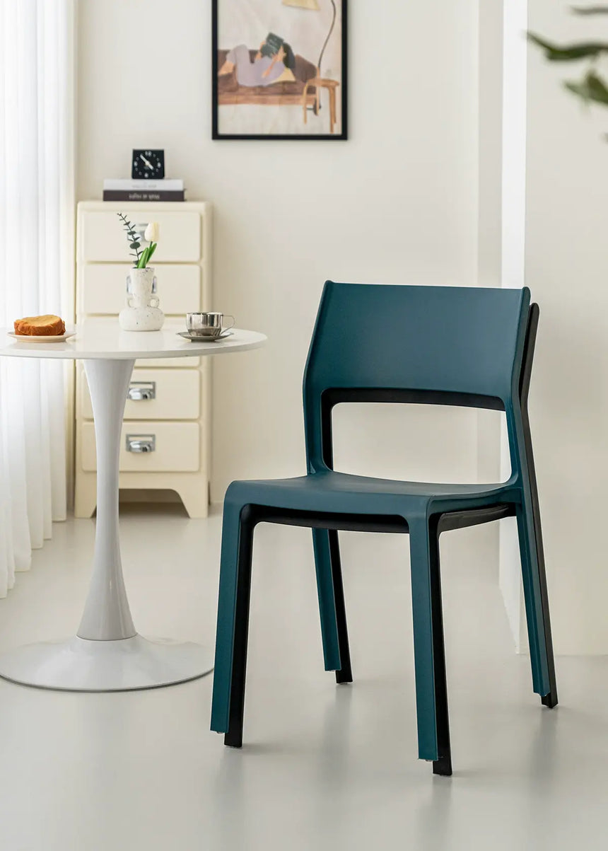 ABOUT WHITE Fernanda Minimalist Stackable Dining Chair from ABOUT WHITE