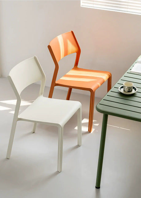 ABOUT WHITE Fernanda Minimalist Stackable Dining Chair from ABOUT WHITE