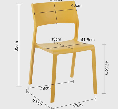 ABOUT WHITE Fernanda Minimalist Stackable Dining Chair from ABOUT WHITE