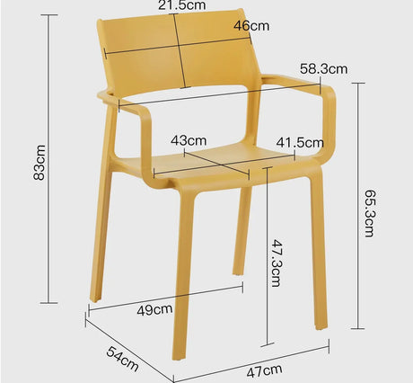 ABOUT WHITE Fernanda Minimalist Stackable Dining Chair from ABOUT WHITE