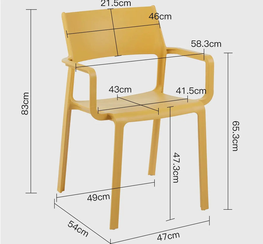 ABOUT WHITE Fernanda Minimalist Stackable Dining Chair from ABOUT WHITE