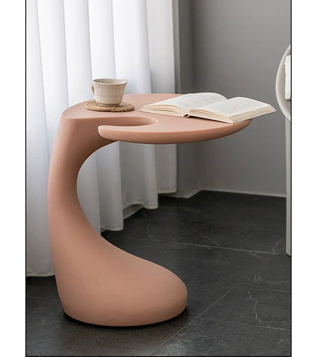 ABOUT WHITE Helene Minimalist Scandinavian Plastic Bed Coffee Table from ABOUT WHITE