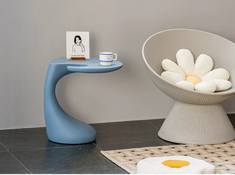 ABOUT WHITE Helene Minimalist Scandinavian Plastic Bed Coffee Table from ABOUT WHITE