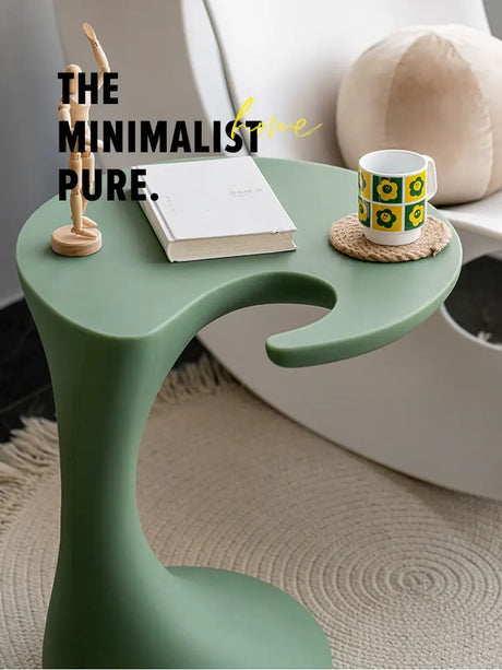 ABOUT WHITE Helene Minimalist Scandinavian Plastic Bed Coffee Table from ABOUT WHITE