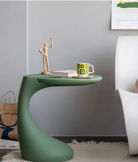 ABOUT WHITE Helene Minimalist Scandinavian Plastic Bed Coffee Table from ABOUT WHITE