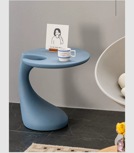 ABOUT WHITE Helene Minimalist Scandinavian Plastic Bed Coffee Table from ABOUT WHITE