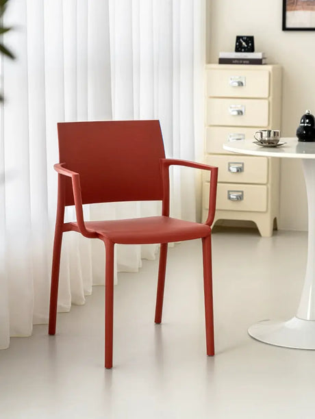 ABOUT WHITE Hiroshi Ergonomic Stackable Plastic Dining Chair from ABOUT WHITE