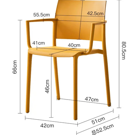 ABOUT WHITE Hiroshi Ergonomic Stackable Plastic Dining Chair from ABOUT WHITE