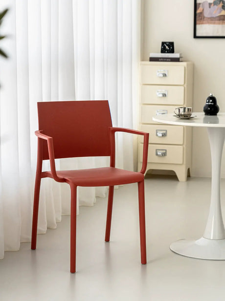 ABOUT WHITE Hiroshi Ergonomic Stackable Plastic Dining Chair from ABOUT WHITE
