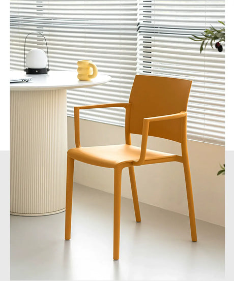 ABOUT WHITE Hiroshi Ergonomic Stackable Plastic Dining Chair from ABOUT WHITE