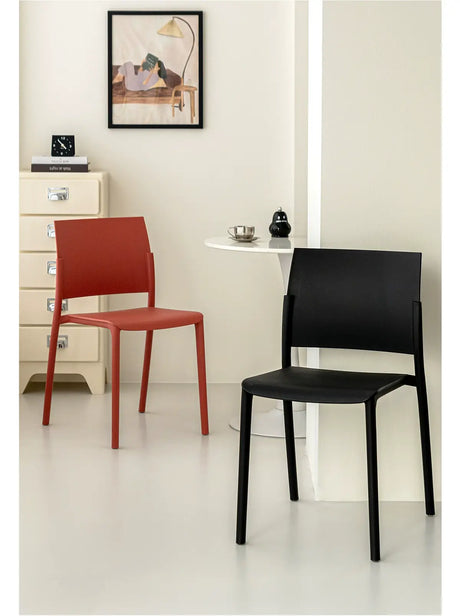 ABOUT WHITE Hiroshi Ergonomic Stackable Plastic Dining Chair from ABOUT WHITE