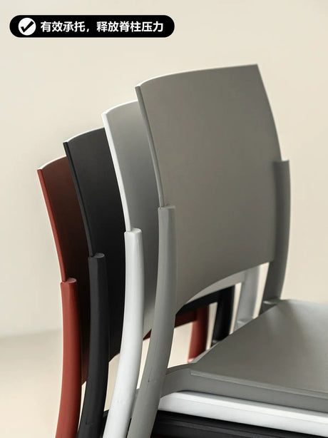 ABOUT WHITE Hiroshi Ergonomic Stackable Plastic Dining Chair from ABOUT WHITE