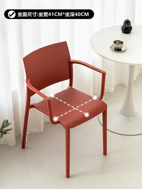 ABOUT WHITE Hiroshi Ergonomic Stackable Plastic Dining Chair from ABOUT WHITE