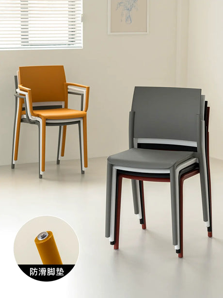 ABOUT WHITE Hiroshi Ergonomic Stackable Plastic Dining Chair from ABOUT WHITE