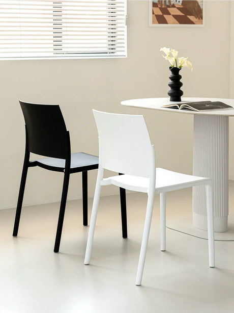 ABOUT WHITE Hiroshi Ergonomic Stackable Plastic Dining Chair from ABOUT WHITE