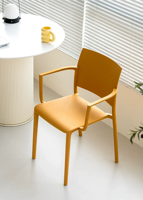 ABOUT WHITE Hiroshi Ergonomic Stackable Plastic Dining Chair from ABOUT WHITE