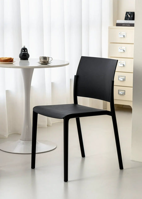 ABOUT WHITE Hiroshi Ergonomic Stackable Plastic Dining Chair from ABOUT WHITE