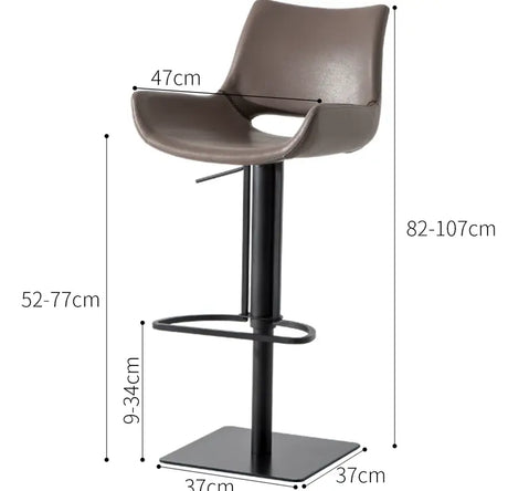 ABOUT WHITE Isabeau Nordic Simple High-Foot Bar Chair with Rotation & Light Luxury. from ABOUT WHITE