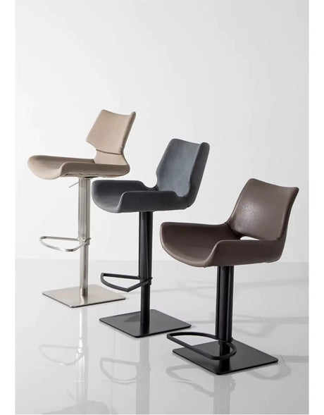 ABOUT WHITE Isabeau Nordic Simple High-Foot Bar Chair with Rotation & Light Luxury. from ABOUT WHITE