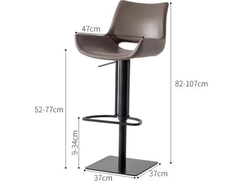 ABOUT WHITE Isabeau Nordic Simple High-Foot Bar Chair with Rotation & Light Luxury. from ABOUT WHITE