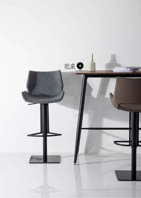 ABOUT WHITE Isabeau Nordic Simple High-Foot Bar Chair with Rotation & Light Luxury. from ABOUT WHITE