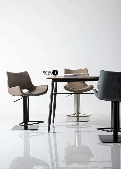 ABOUT WHITE Isabeau Nordic Simple High-Foot Bar Chair with Rotation & Light Luxury. from ABOUT WHITE