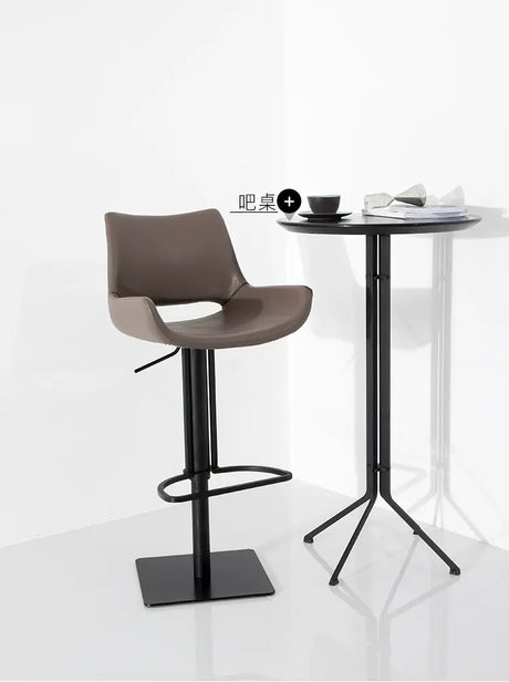 ABOUT WHITE Isabeau Nordic Simple High-Foot Bar Chair with Rotation & Light Luxury. from ABOUT WHITE