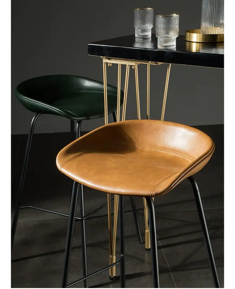 ABOUT WHITE Isadora Minimalist Iron High Bar Stool from ABOUT WHITE