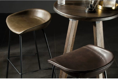 ABOUT WHITE Isadora Minimalist Iron High Bar Stool from ABOUT WHITE