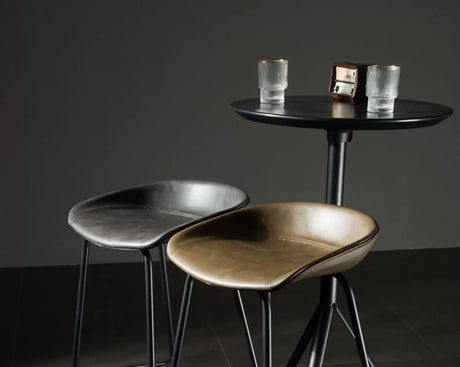 ABOUT WHITE Isadora Minimalist Iron High Bar Stool from ABOUT WHITE