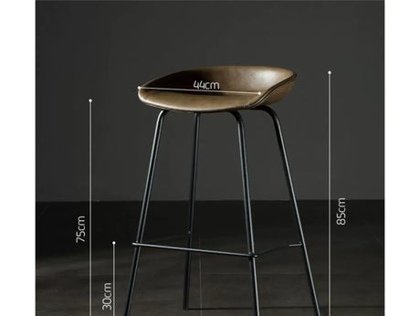 ABOUT WHITE Isadora Minimalist Iron High Bar Stool from ABOUT WHITE