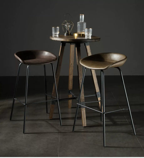ABOUT WHITE Isadora Minimalist Iron High Bar Stool from ABOUT WHITE