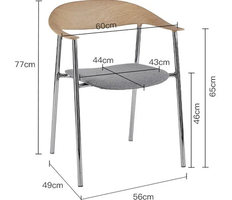 ABOUT WHITE Isadora Minimalist Stackable Dining Chair from ABOUT WHITE