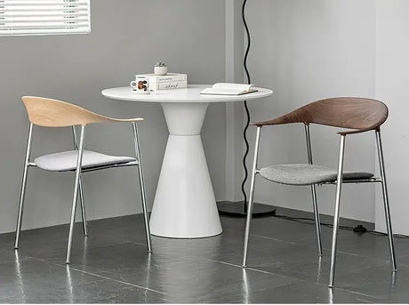 ABOUT WHITE Isadora Minimalist Stackable Dining Chair from ABOUT WHITE
