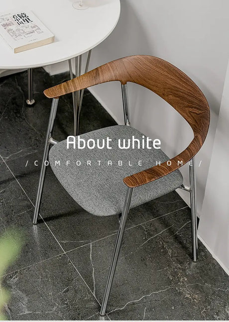 ABOUT WHITE Isadora Minimalist Stackable Dining Chair from ABOUT WHITE