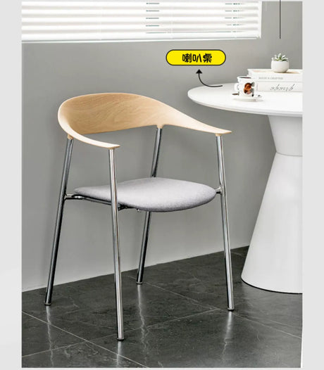 ABOUT WHITE Isadora Minimalist Stackable Dining Chair from ABOUT WHITE