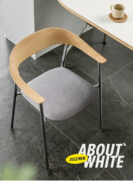 ABOUT WHITE Isadora Minimalist Stackable Dining Chair from ABOUT WHITE